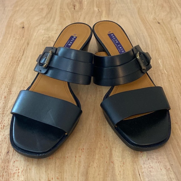 Ralph Lauren Purple Label Shoes - NWOT Ralph Lauren Purple Label Collection Black Sandals.  Size 36B (US)6